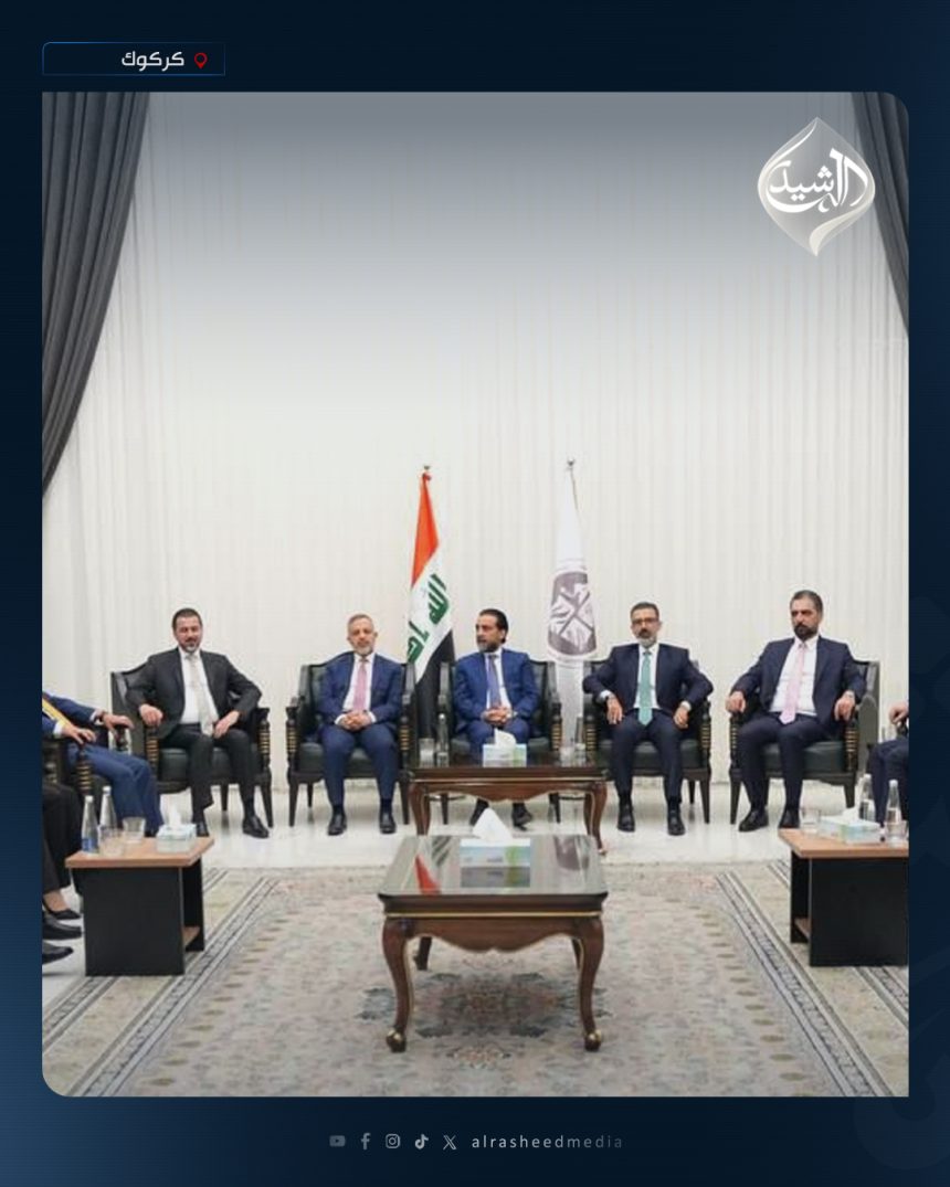 رئيس حزب "تقدم" الرئيس محمد الحلبوسي يزور ديوان محافظة كركوك ويلتقي المحافظ ورئيس مجلس المحافظة