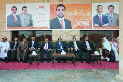 رئيس حزب "تقدم" الرئيس محمد الحلبوسي يحضر تجمّعاً جماهيرياً لأحد مرشحي الحزب في كركوك