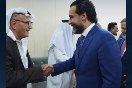 الرئيس الحلبوسي وقيادات تقدم يزورن مضيف الحجاجي البوغزاة بناحية الزاب لدعم مرشَّحة الحزب رؤى الجبوري