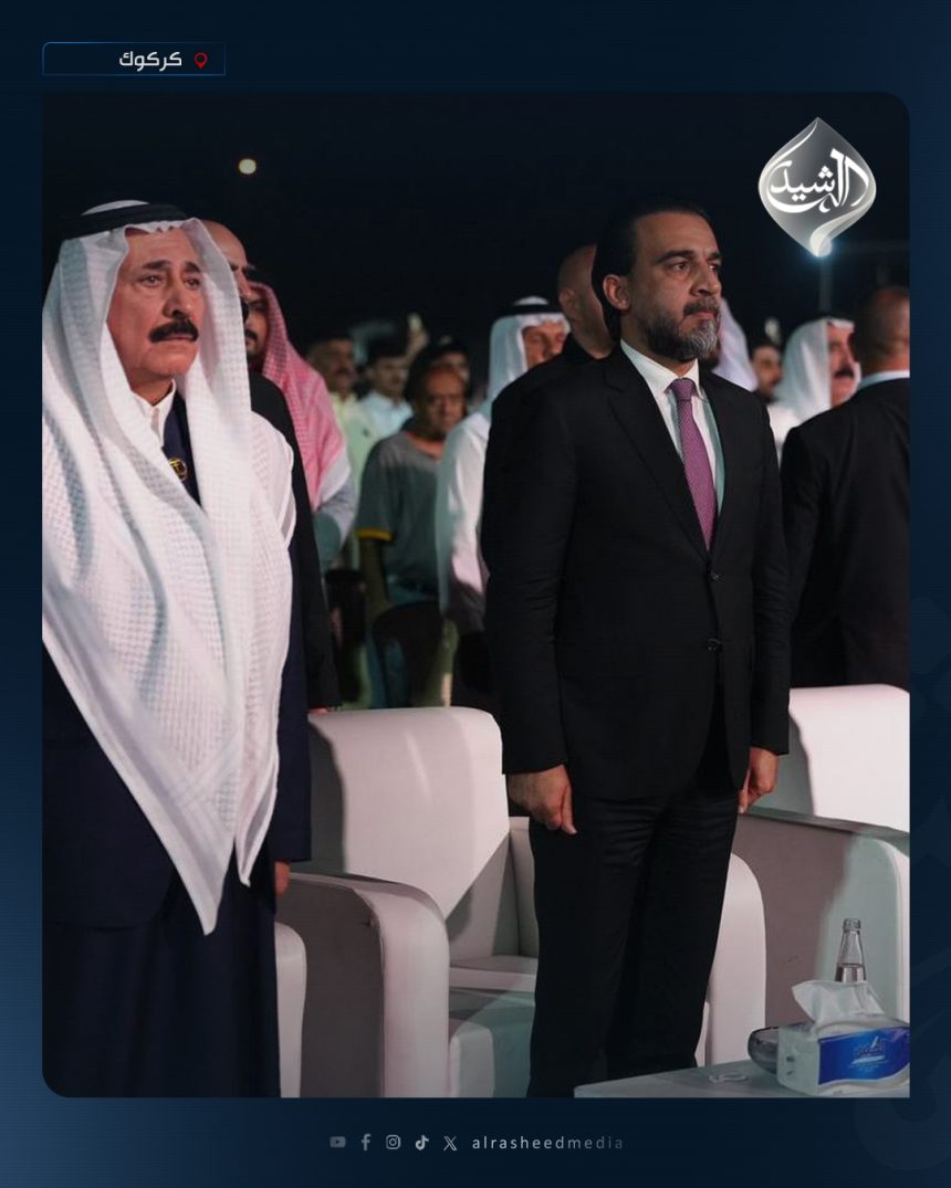 الرئيس الحلبوسي وعدد من قيادات حزب تقدم في كركوك يحضرون تجمّعاً جماهيرياً للشيخ وصفي العاصي