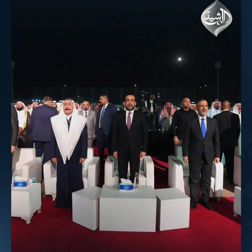 الرئيس الحلبوسي وعدد من قيادات حزب تقدم في كركوك يحضرون تجمّعاً جماهيرياً للشيخ وصفي العاصي