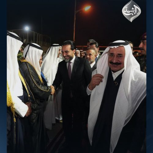 الرئيس الحلبوسي وعدد من قيادات حزب تقدم في كركوك يحضرون تجمّعاً جماهيرياً للشيخ وصفي العاصي