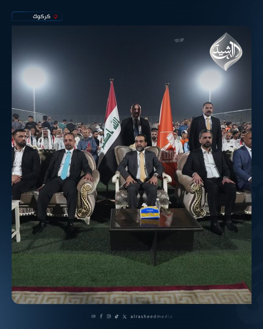 رئيس حزب تقدم الرئيس محمد الحلبوسي يحضر تجمّعاً لمرشَّح الحزب في كركوك أحمد اللهيبي