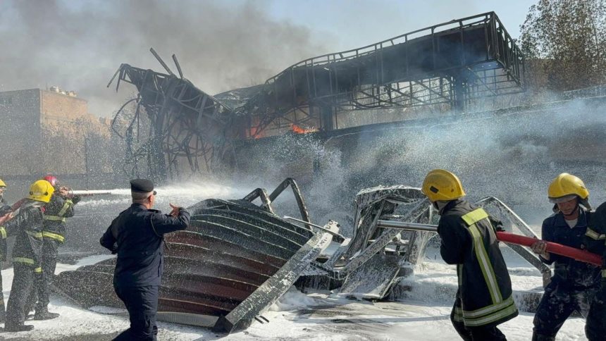 إخماد حريق اندلع داخل محطة وقود وسط محافظة كربلاء
