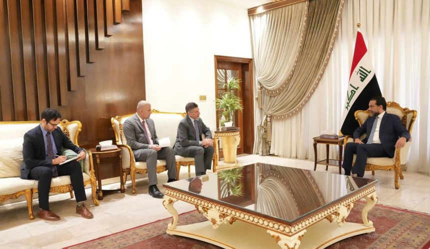 الرئيس الحلبوسي والقائم بالأعمال الأميركي يبحثان الأوضاع السياسية في البلاد والانتخابات النيابية المقبلة