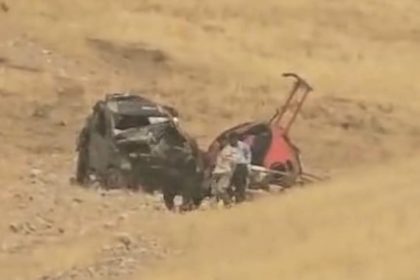 تحطم مروحية خلال محاولتها انتشال جثة سائق بمنطقة جبلية في السليمانية وإصابة اثنين من طاقمها