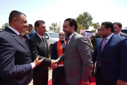 الرئيس الحلبوسي يحضر تجمّعاً في ناحية يثرب لمرشَّحة الحزب دعاء الحشماوي