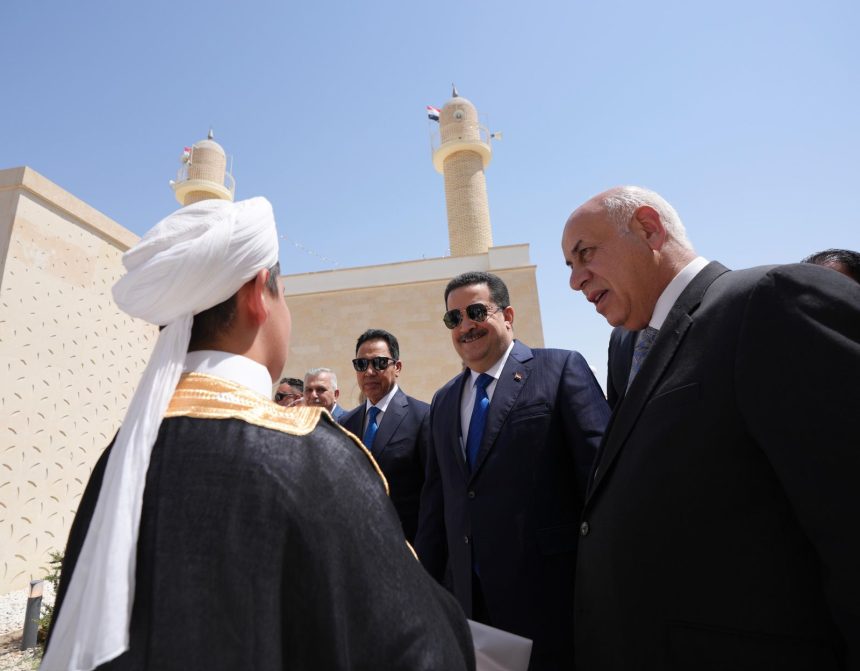 السوداني يفتتح الجامع النوري والمئذنة الحدباء وسط مدينة الموصل بعد إعادة إعمارها