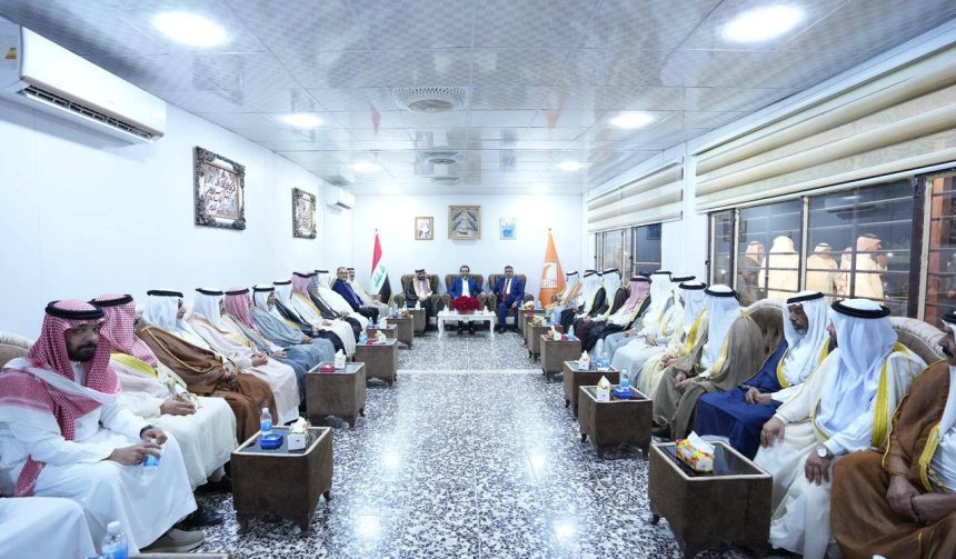 رئيس حزب تقدم الرئيس محمد الحلبوسي يلتقي عدداً من شيوخ ووجهاء قبيلة زوبع