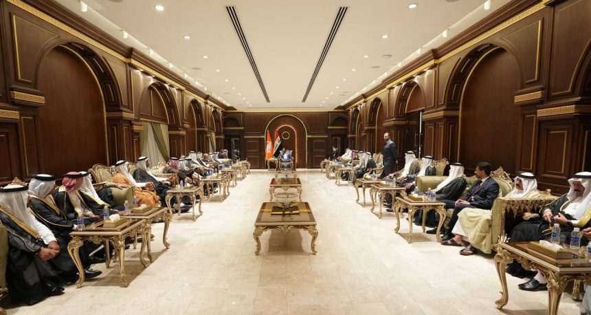 رئيس حزب تقدم الرئيس محمد الحلبوسي يستقبل عددا من شيوخ ووجهاء الرضوانية