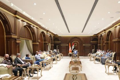 رئيس حزب تقدم الرئيس محمد الحلبوسي يستقبل عدداً من شيوخ ووجهاء قرية الدولاب في الأنبار