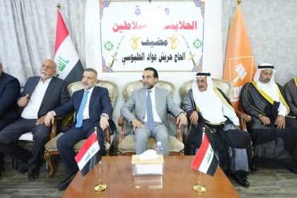 الرئيس الحلبوسي يلتقي شيوخ ووجهاء الطارمية في مضيف الحاج حريش عواد الحلبوسي