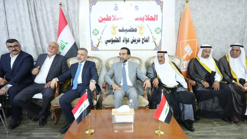 الرئيس الحلبوسي يلتقي شيوخ ووجهاء الطارمية في مضيف الحاج حريش عواد الحلبوسي