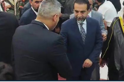 استقبال حافل للرئيس الحلبوسي خلال حضوره المؤتمر الانتخابي الخاص بمرشح تقدم سعد علي زيدان العزاوي في ديالى