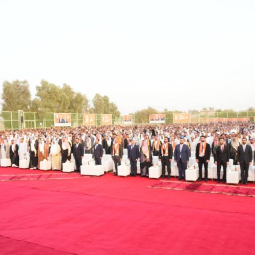 رئيس حزب تقدم الرئيس محمد الحلبوسي يحضر تجمّعاً لدعم مرشَّح الحزب غازي فيصل الجبوري في ديالى