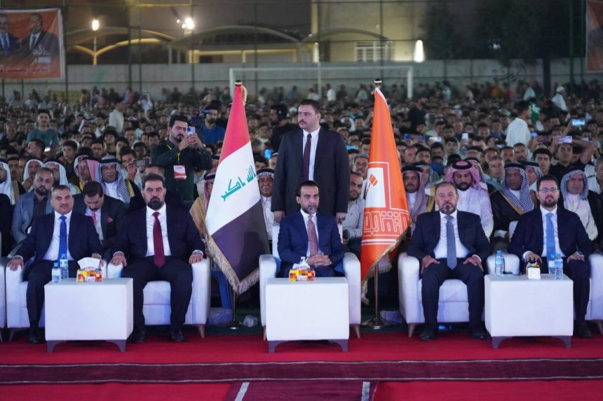 رئيس حزب تقدم الرئيس محمد الحلبوسي يحضر تجمّعاً لدعم مرشَّح الحزب النائب محمد قتيبة في بعقوبة