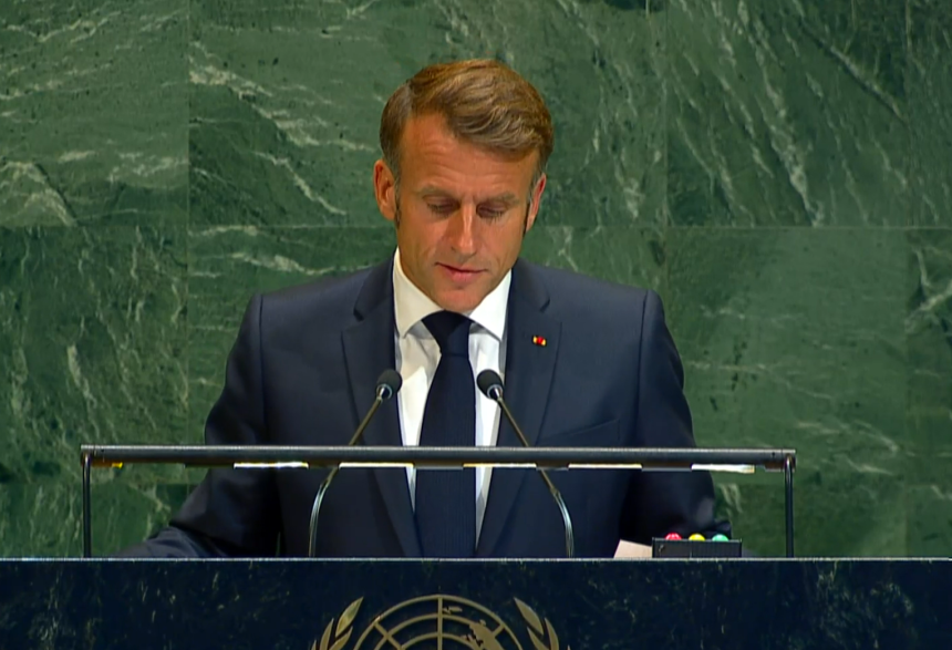 الرئيس الفرنسي يعلن اعتراف بلاده بدولة فلسطين