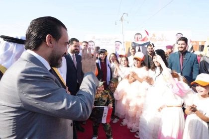 الرئيس الحلبوسي يحضر تجمّعاً لدعم مرشَّح "تقدم" فيصل العكيدي في ناحية حمام العليل بنينوى