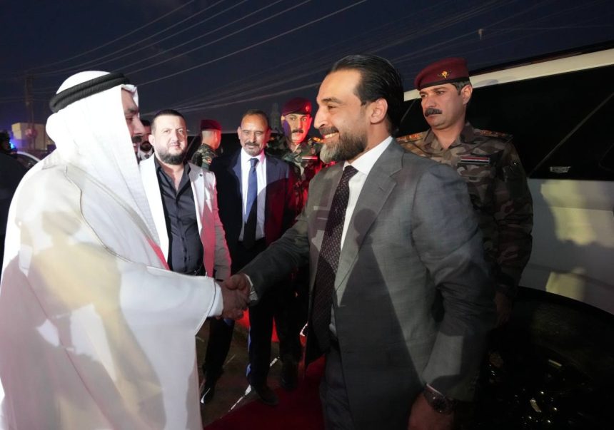 الرئيس الحلبوسي يحضر تجمّعاً جماهيرياً لدعم مرشَّح "تقدم" فلاح الزيدان في القيارة بنينوى