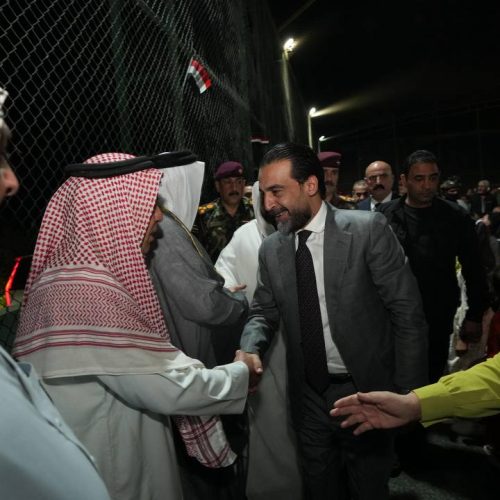 الرئيس الحلبوسي يحضر تجمّعاً لدعم مرشَّحة "تقدم" سهام الجبوري في القيارة بنينوى