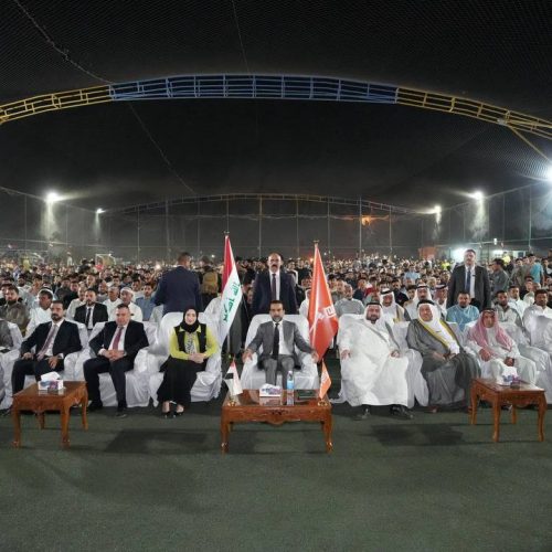 الرئيس الحلبوسي يحضر تجمّعاً لدعم مرشَّحة "تقدم" سهام الجبوري في القيارة بنينوى