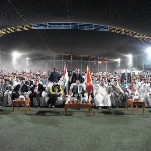 الرئيس الحلبوسي يحضر تجمّعاً لدعم مرشَّحة "تقدم" سهام الجبوري في القيارة بنينوى