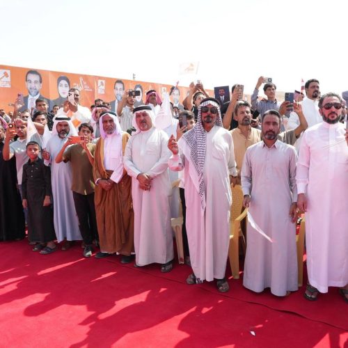 رئيس حزب تقدم الرئيس محمد الحلبوسي يحضر تجمّعاً لدعم مرشَّحة الحزب شهد الحمداني في قضاء مخمور