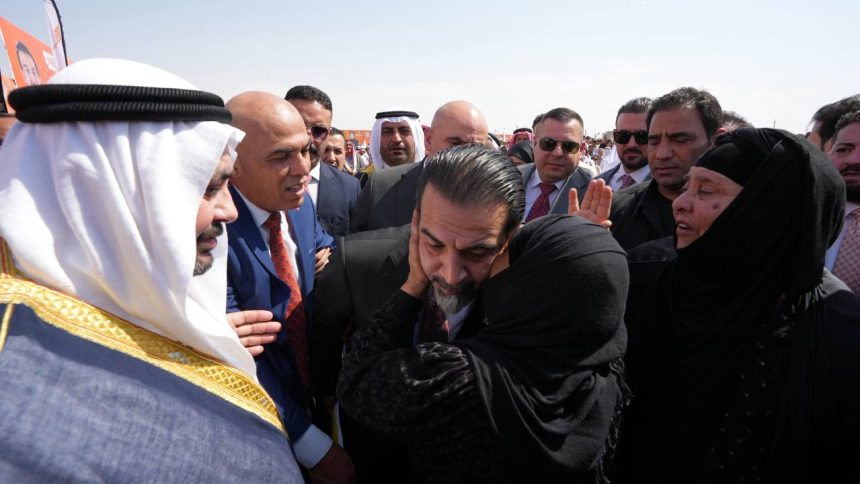 رئيس حزب تقدم الرئيس محمد الحلبوسي يحضر تجمّعاً لدعم مرشَّحة الحزب شهد الحمداني في قضاء مخمور