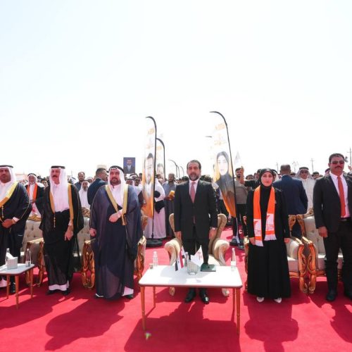 رئيس حزب تقدم الرئيس محمد الحلبوسي يحضر تجمّعاً لدعم مرشَّحة الحزب شهد الحمداني في قضاء مخمور