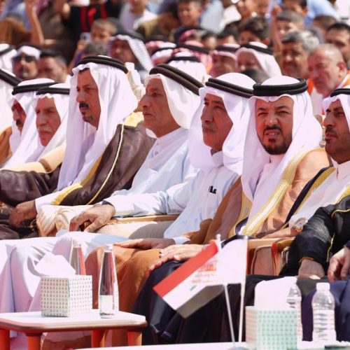 رئيس حزب تقدم الرئيس محمد الحلبوسي يحضر تجمّعاً لدعم مرشَّحة الحزب شهد الحمداني في قضاء مخمور