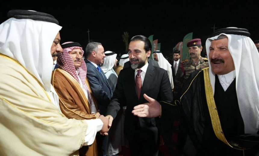 رئيس حزب تقدم الرئيس محمد الحلبوسي يحضر تجمّعاً لدعم مرشَّح الحزب جمعة الدوار البجاري في نينوى