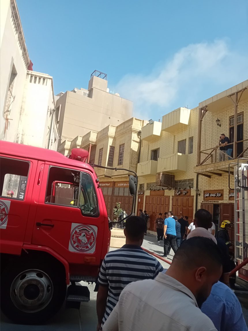 اندلاع حريق داخل مخزن للقرطاسية في شارع المتنبي وسط بغداد