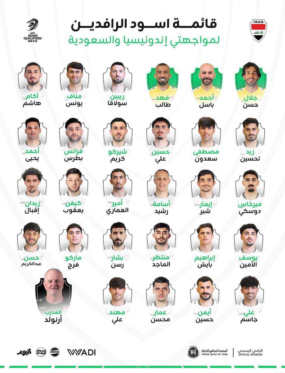 أرنولد يعلن قائمة منتخبنا الوطني لخوض مباراتي السعودية وإندونيسيا