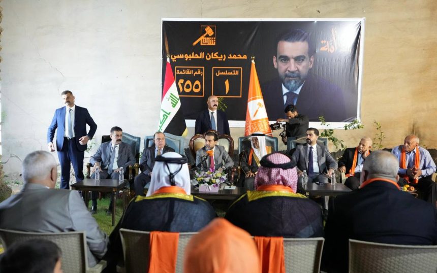 الرئيس الحلبوسي يؤكد على كوادر "تقدم" حث المواطنين على المشاركة في الانتخابات