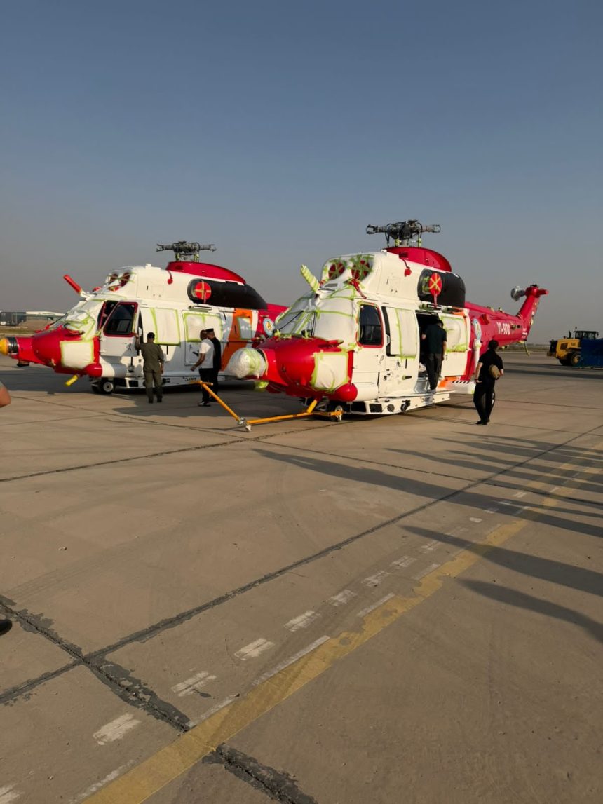 الدفاع المدني تتسلم أول دفعة من الطائرات المروحية المستخدمة في عمليات الإنقاذ والإطفاء