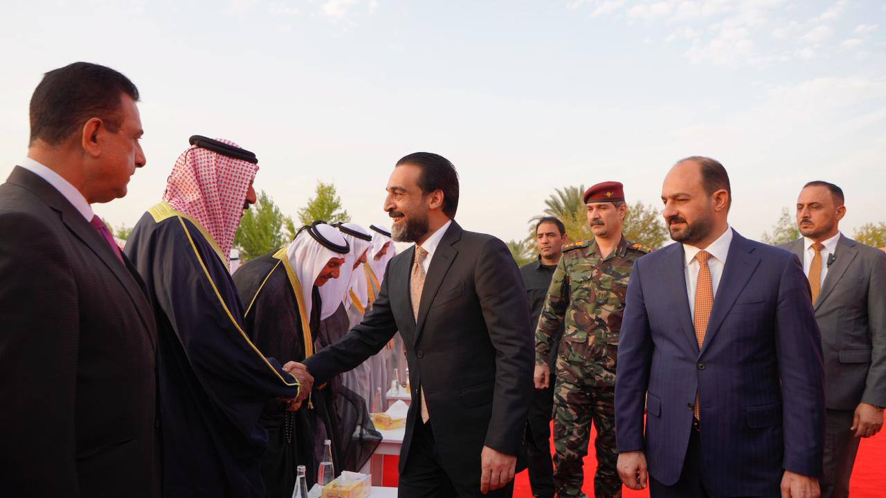 رئيس حزب تقدم الرئيس محمد الحلبوسي يحضر تجمّعاً جماهيرياً لدعم مرشَّح الحزب محافظ الأنبار محمد نوري بقضاء القائم