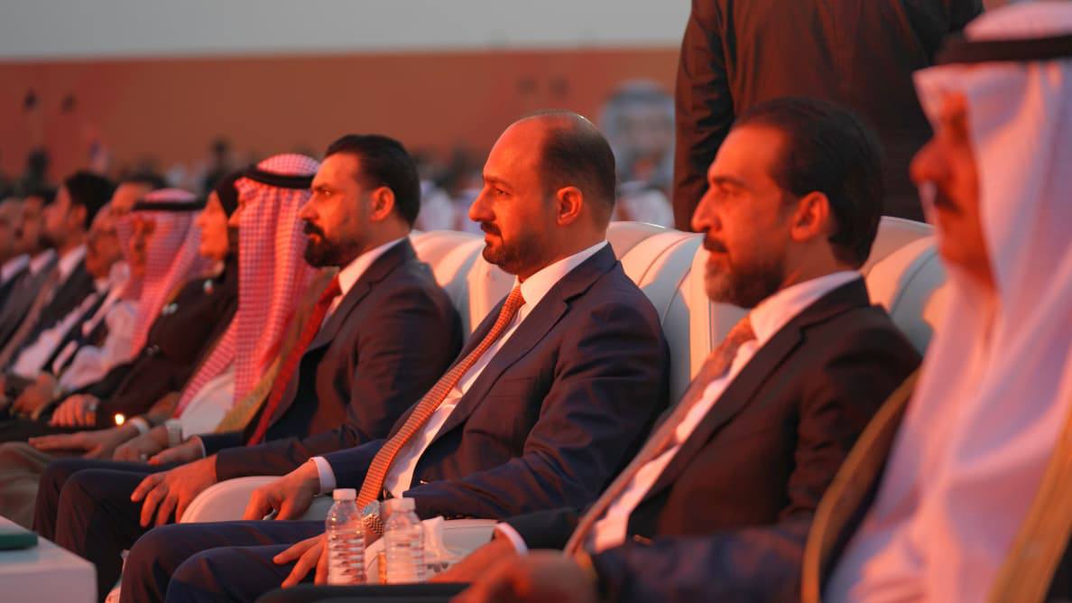 رئيس حزب تقدم الرئيس محمد الحلبوسي يحضر تجمّعاً جماهيرياً لدعم مرشَّح الحزب محافظ الأنبار محمد نوري بقضاء القائم