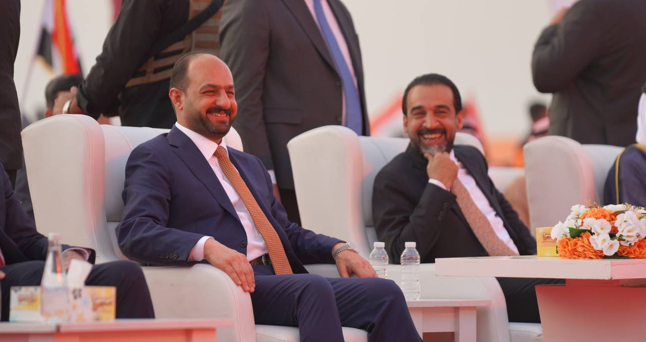 رئيس حزب تقدم الرئيس محمد الحلبوسي يحضر تجمّعاً جماهيرياً لدعم مرشَّح الحزب محافظ الأنبار محمد نوري بقضاء القائم