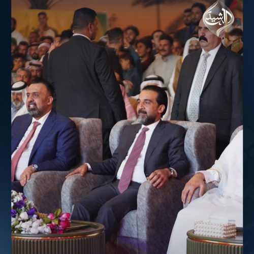 رئيس حزب تقدم الرئيس محمد الحلبوسي يحضر تجمّعاً جماهيرياً لدعم مرشَّح الحزب النائب أحمد رشيد السلماني في القائم