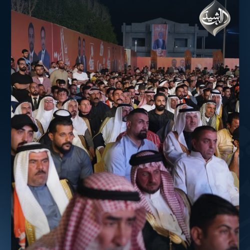 رئيس حزب تقدم الرئيس محمد الحلبوسي يحضر تجمّعاً جماهيرياً لدعم مرشَّح الحزب جاسم العطية في بيجي