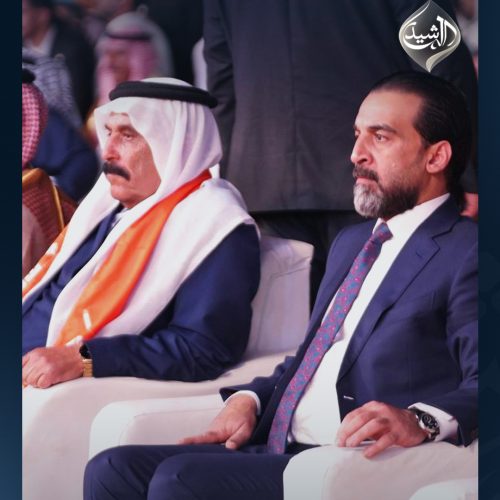 رئيس حزب تقدم الرئيس محمد الحلبوسي يحضر تجمّعاً جماهيرياً لدعم مرشَّح الحزب جاسم العطية في بيجي