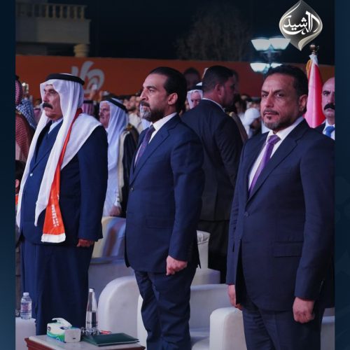 رئيس حزب تقدم الرئيس محمد الحلبوسي يحضر تجمّعاً جماهيرياً لدعم مرشَّح الحزب جاسم العطية في بيجي