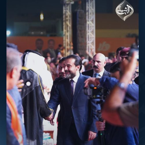 رئيس حزب تقدم الرئيس محمد الحلبوسي يحضر تجمّعاً جماهيرياً لدعم مرشَّح الحزب جاسم العطية في بيجي