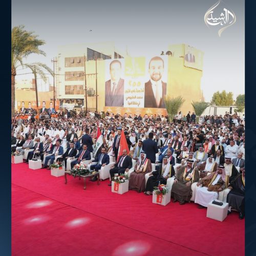 الرئيس الحلبوسي يحضر تجمّعاً جماهيرياً في الدورة لدعم مرشَّح "تقدم" حميد الشمري