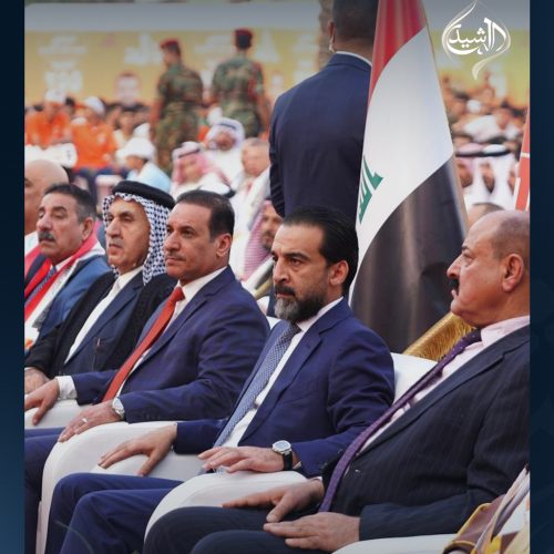 الرئيس الحلبوسي يحضر تجمّعاً جماهيرياً في الدورة لدعم مرشَّح "تقدم" حميد الشمري