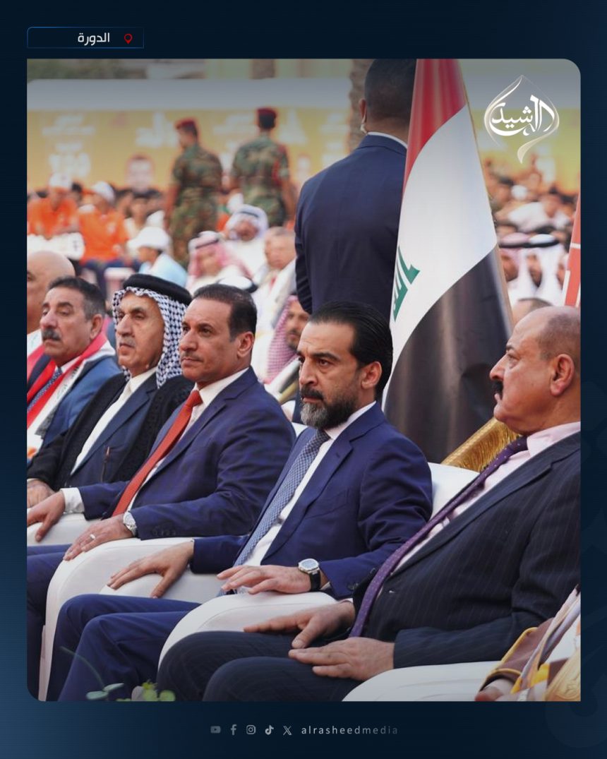 الرئيس الحلبوسي يحضر تجمّعاً جماهيرياً في الدورة لدعم مرشَّح "تقدم" حميد الشمري