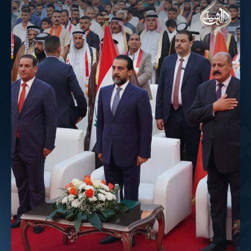 الرئيس الحلبوسي يحضر تجمّعاً جماهيرياً في الدورة لدعم مرشَّح "تقدم" حميد الشمري