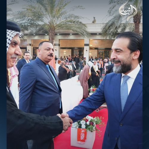 الرئيس الحلبوسي يحضر تجمّعاً جماهيرياً في الدورة لدعم مرشَّح "تقدم" حميد الشمري