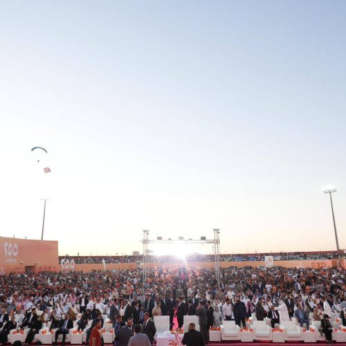 الرئيس الحلبوسي يحضر تجمّعاً جماهيرياً لمرشح "تقدم" الشيخ هيبت الحلبوسي في الفلوجة