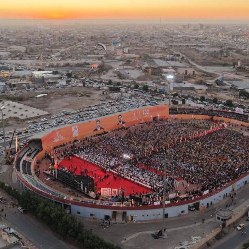 الرئيس الحلبوسي يحضر تجمّعاً جماهيرياً لمرشح "تقدم" الشيخ هيبت الحلبوسي في الفلوجة